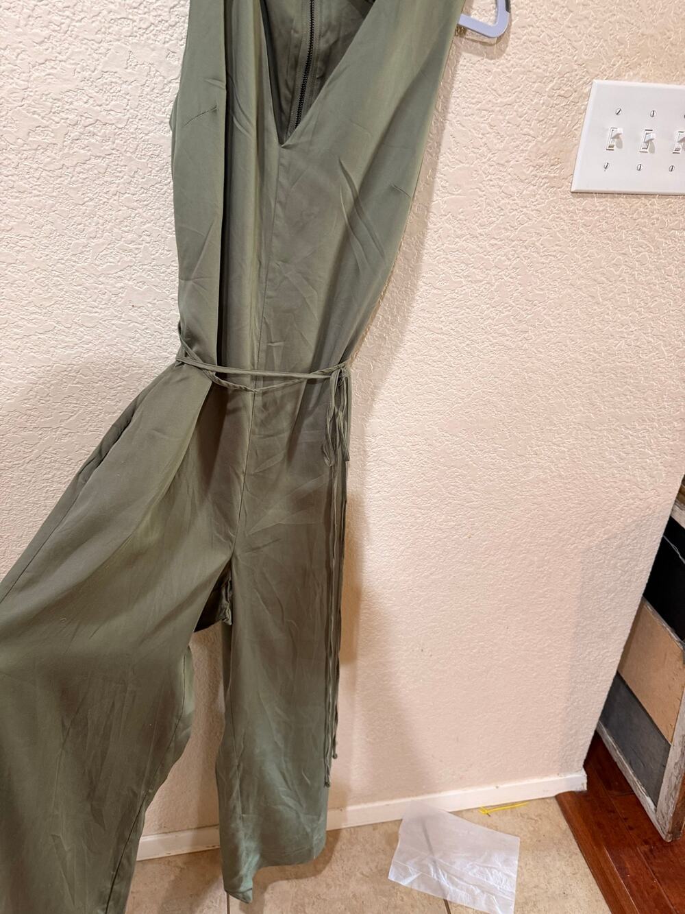 NWOT Ettitude Sateen Bamboo Sage Green Jumpsuit.